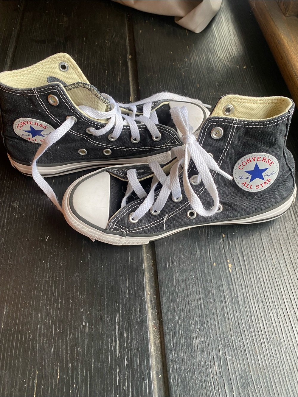 Converse Kids High Top Sneakers in Black and White